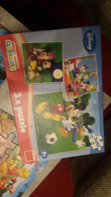 Puzzle macko pu, mickey - 9x, 