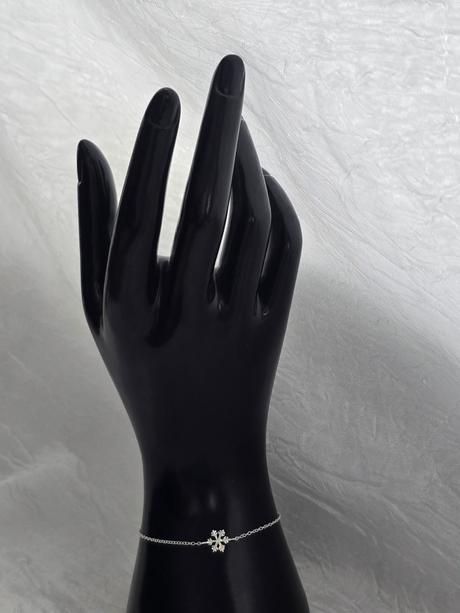 Strieborný náramok vločka, 