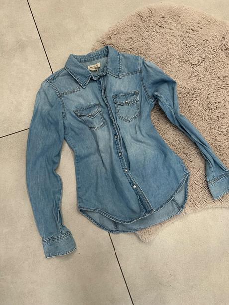 Denimová košeľa, h&m,34