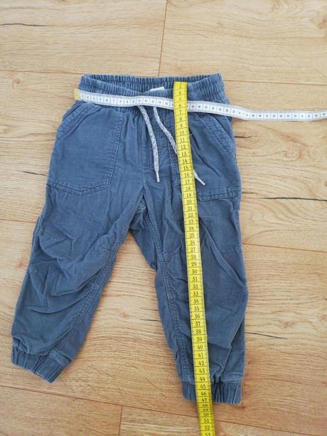 Zatepelné menčestrové nohavice, h&m,86