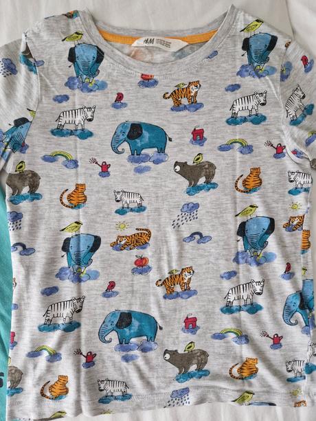 25ša_zvieratkove tricka 122/128, h&m,122