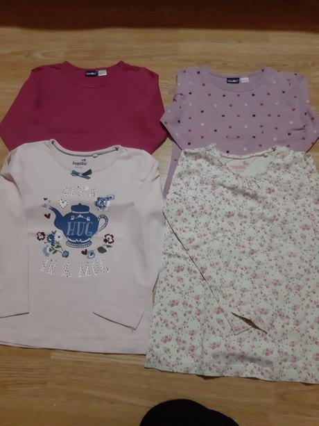 4 tričká s dlhým rukávom, lupilu,110