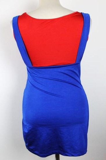 Pružné "super mario" šaty veľ. s a,