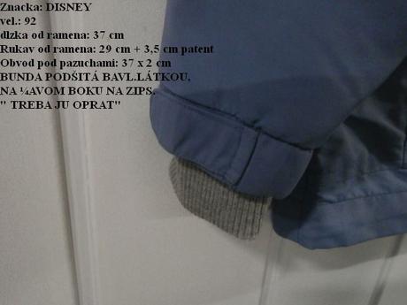 Bunda - vetrovka, disney,92