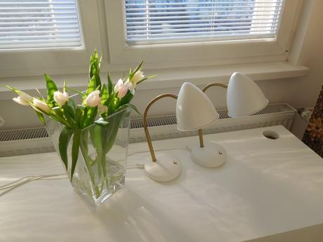 Nočné lampy kovové-flexibilné rameno s husím krkom, 