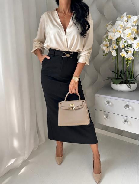 Zara - biznis midi sukňa, zara,xs