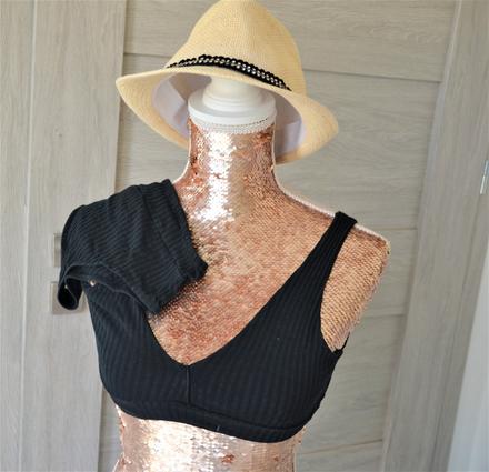 Dámske čierne dvojdielne plavky-m, m