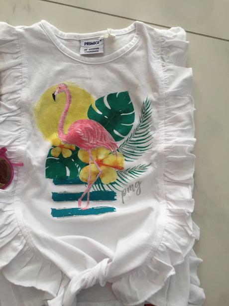 Volánové tričko a šortky, primigi,104