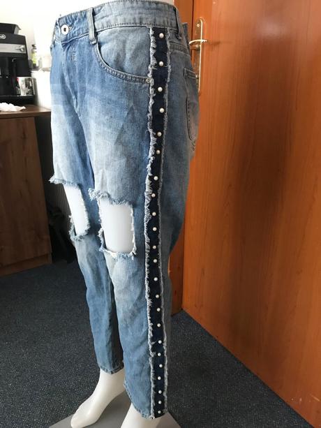 Rifle "destroyed" s perličkami, xl sedí menej, xl
