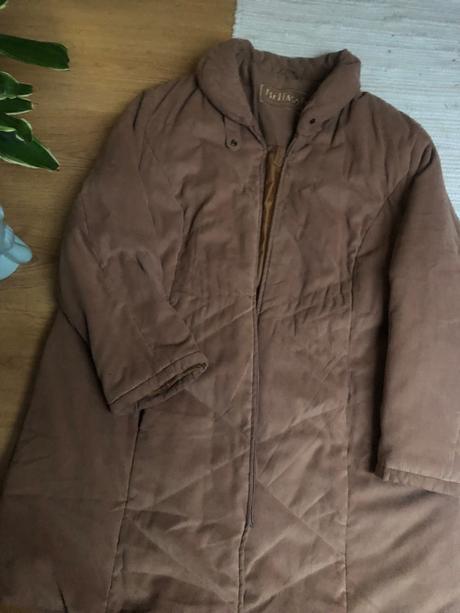 Hnedá dámska bunda/ vintage hnedá bunda/ zimná, 5xl
