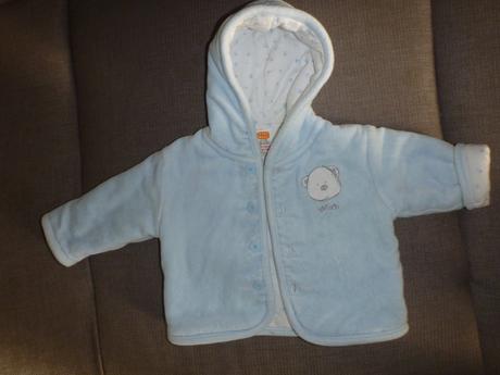 Teplejší zamatový kabátik 3-6 mes., mini mode,68