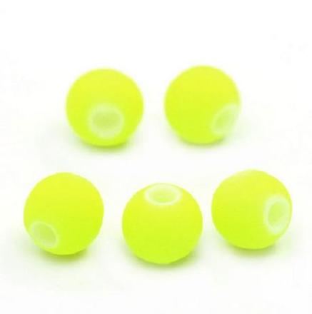 Neónové korálky 6 mm žlté, 