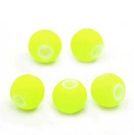 Neónové korálky 6 mm žlté, 