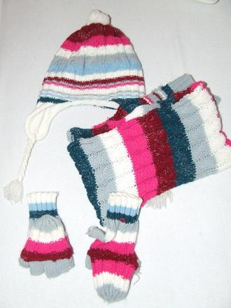 Šál + čiapka + rukavice, m