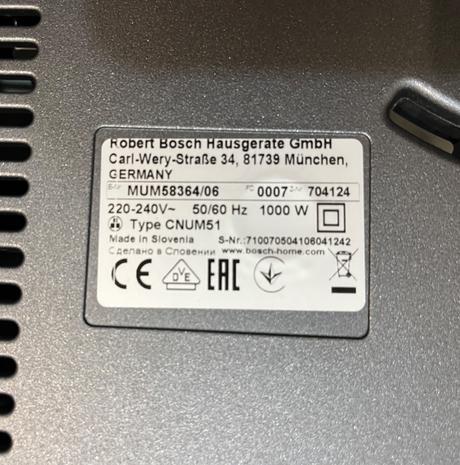 Kuchynský robot bosch mum 58364 1000w, bosch