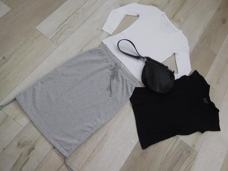 Bavlnená-sukňa tričká + kabelka,, s