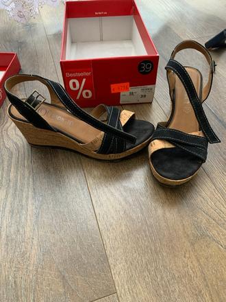 Sandále kožené top stav, 38