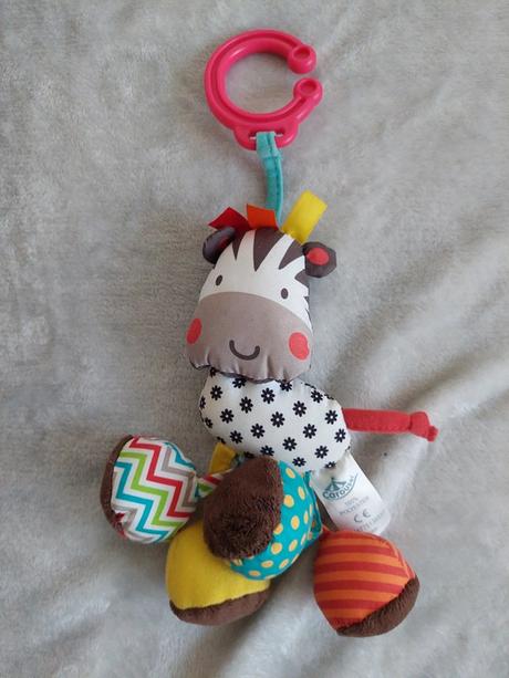 Zebra závesná hračka na kočík,