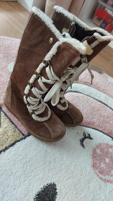 Kožené teple čižmy, naturino,28