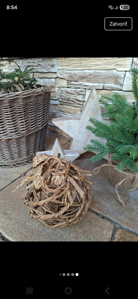 Nadherna prutena velka dekoracná guĺa-banka, 