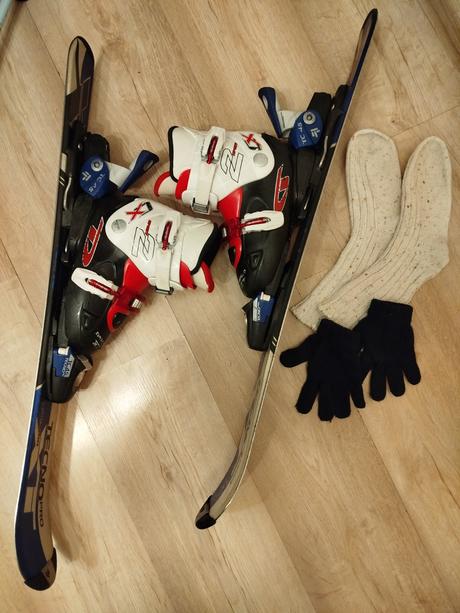 Lyžiarsky set pre 3-5 ročné dieťa, 80-89 cm