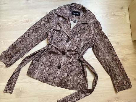 Dámske sako skrátený kabát s potlačou hadej kože, george,m