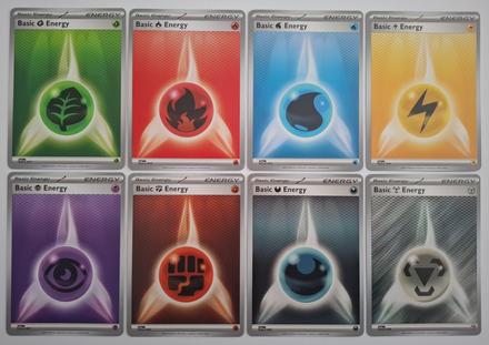 Pokémon karty "energy" (9), 