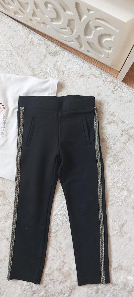 Elegantné leginky so štrasom, zara,104