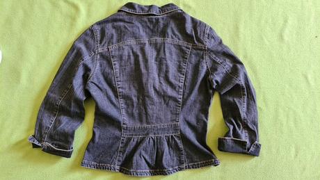 Tmavošedá rifľová bunda, 38