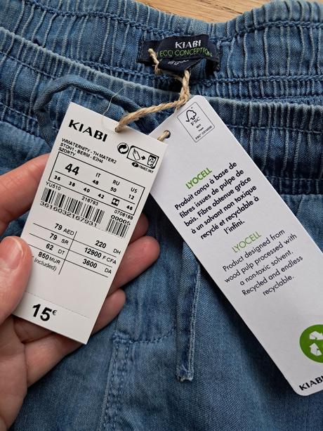 Lyocell dámske šortky značky kiabi veľkosť 44, 44 / l / xl