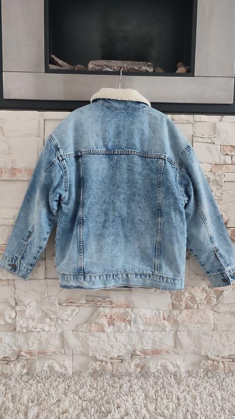 Zateplená riflová bunda, zara,140