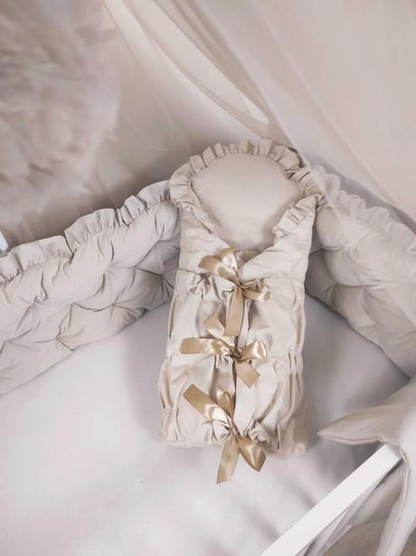 Mantinel do postielky kremová, dĺžka (cm): 180