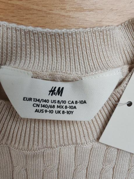Komplet pletený, h&m,134 / 140
