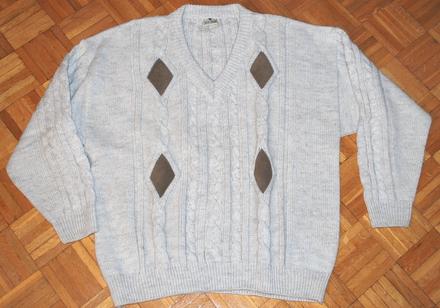 Pánsky teplučký vlnený pulóver, 54