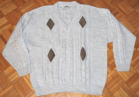 Pánsky teplučký vlnený pulóver, 54