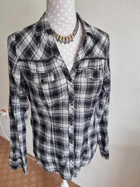 Cierno biela karo bluzka promod 38, promod,38