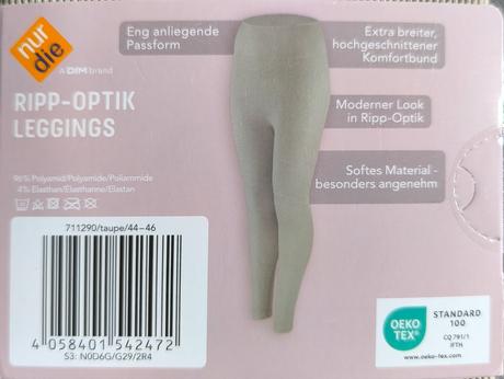 Rebrované legíny, telové, 44 / 46 / xl