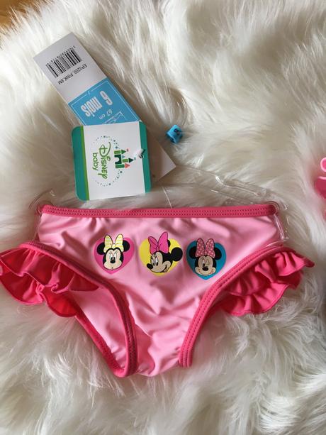 Dojčenské 1-dielne plavky minnie mouse., disney,68 / 74 / 80