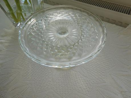 Podnos lisované sklo top top stav, krásny, 