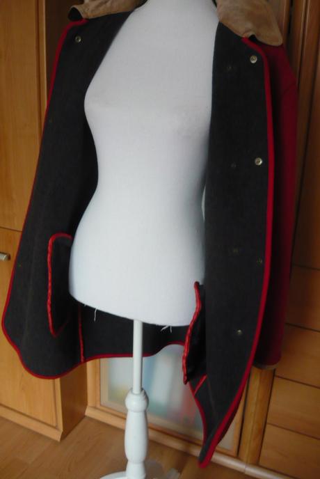 Dámsky červený trussardi jeans kabát, xl