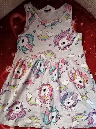 Unicorn šaty 98/104, h&m,98