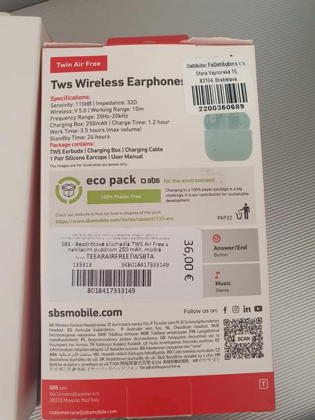 Sluchadla sluchadla kus 10 eur zabalene, 