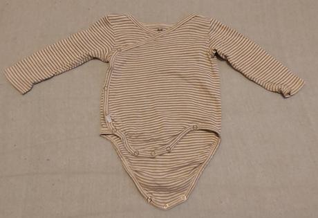 Zavinovacie body pásiky hnedá h&m 74, h&m,74