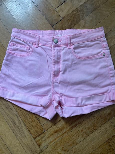 Ružové krátke nohavice, h&m,170