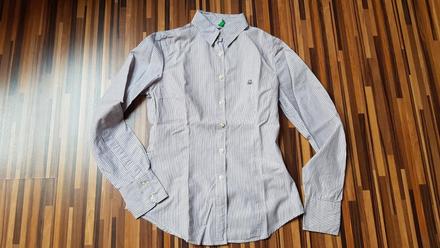 Bledofialova značková košeľa, benetton,xs