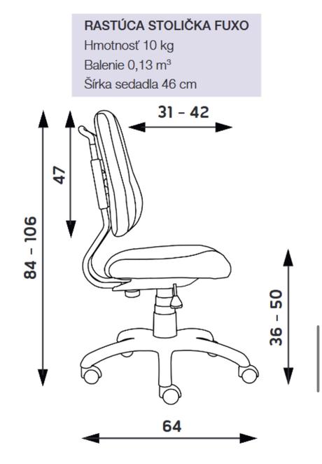 Detská rastúca stolička fuxo,