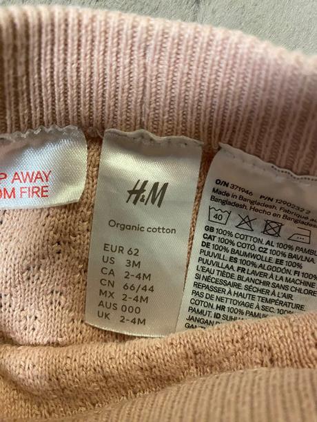 Bavlnená súprava hm v. 62, h&m,62