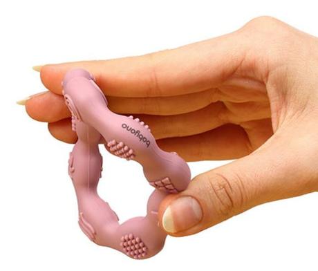 Babyono silikónové hryzátko prsteň žltý,