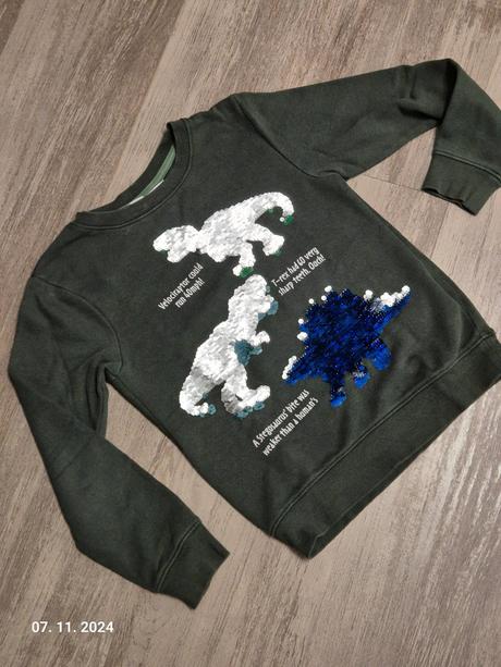 Dino mikina premieňajuca, h&m,122