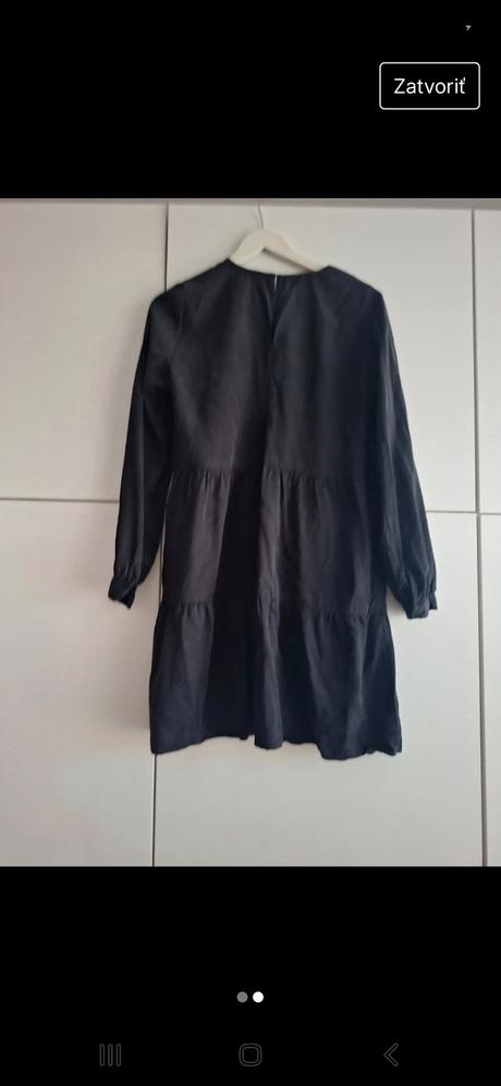 Čierne šaty dlhý rukáv, f&f,l